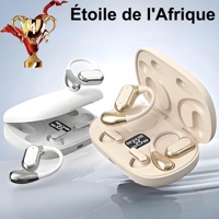 Écouteurs sans fil TWS Q25 les plus vendus en Afrique pour couples, stéréo, avec crochet d'oreille et semi intra-auriculaires, avec affichage intelligent de la batterie