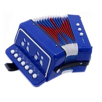SEASOUND Mini accordéon à 7 boutons 2 boutons de basse Instrument diatonique en bois Jouet de conformité chromatique pour Children-JB702