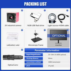 Microscopio EOC Monocular <span class=keywords><strong>con</strong></span> <span class=keywords><strong>Zoom</strong></span> Óptico, Pantalla LCD LED 2K, Microscopio Digital <span class=keywords><strong>con</strong></span> Cámara para Reparación Móvil - Product Image 5