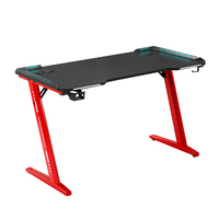 Escritorio para Juegos Estilo PC con Luz RGB Táctil Rápida, Mesa de Juego para Carreras