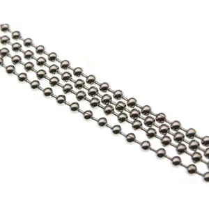 批发预切割球链2.4毫米钢球链高品质不锈钢链项链