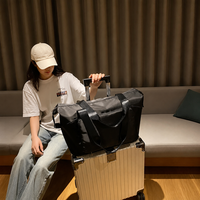 Sac de voyage unisexe pliable et durable en tissu Oxford résistant à l'eau, taille personnalisée, avec compartiment à bagages et fond extensible pour le sport et la gym