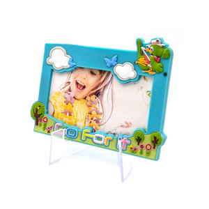 Soporte adhesivo magnético de recuerdo de PVC suave de goma con forma personalizada lindo animal de dibujos animados marco 3D imán de <span class=keywords><strong>nevera</strong></span> foto - Product Image 1