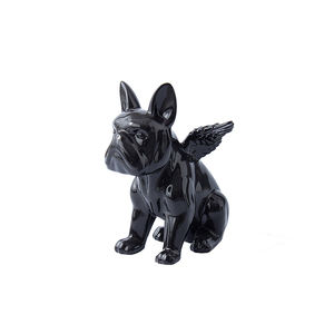 Accesorios de decoración para el hogar, escultura de <span class=keywords><strong>Bulldog</strong></span> alado dorado de lujo, artesanía de cerámica, adornos de Interior de cerámica, decoración para el hogar - Product Image 5