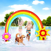 Jouet gonflable pour enfants, jouet à pulvérisation d'eau arc-en-ciel, pont en arc, 260x170x80cm