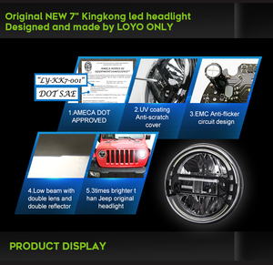Sistemas de Iluminación para Motocicletas, Faro Delantero LED de 7 Pulgadas, Bombillas de 5.75" 7" 7s para Motocicleta - Product Image 6