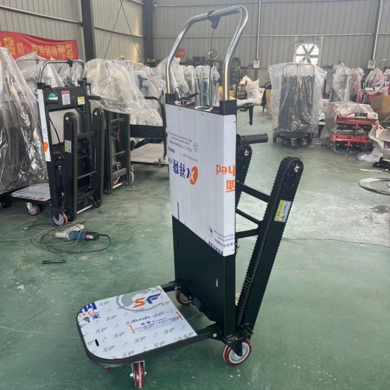 CE Certified Electric Ladder Stairs Trolly Carts 250kg Load Capacity Steel Platform Pallet Hand Stair Climbing Trolley Electric