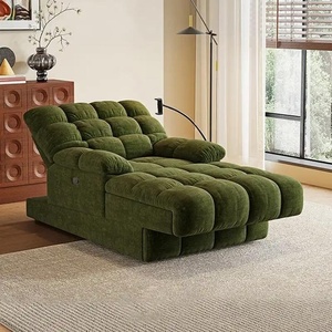 Canapé-lit de sol multifonctionnel en chenille réglable avec support de téléphone, chaise longue inclinable pour jeux, lecture et siestes – Style traditionnel - Product Image 3