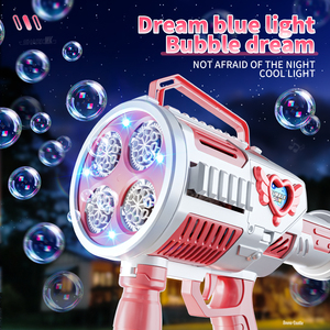 Pistolet à bulles automatique pour enfants en plastique pour fête de piscine en plein air en été, vente en gros, jouets à bulles électriques pour <span class=keywords><strong>mariage</strong></span> avec lumière et son - Product Image 5