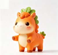 Figurine de dessin animé mignonne en forme de carotte ou de cheval en PVC ABS injecté, jouet de collection en boîte mystère, usine OEM