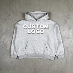 American Streetwear 100% Cotton Oversized Heavyweight Puff Printing <b>Men's</b> Hoodies Sweatshirts - Product Image 1