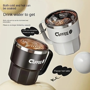แก้วกาแฟสแตนเลสสตีล ผนังสองชั้นสุญญากาศ พร้อมฝาปิด สำหรับกาแฟ ชา สำนักงาน และการเดินทาง - Product Image 2