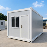Maison conteneur préfabriquée en acier de 20 pieds, à panneaux sandwich, portable, à assemblage rapide, pour bureau modulaire, bâtiment scolaire, dortoir