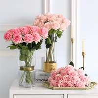 Real Touch Rose Kunstbloemen Bruiloft Decor Latex Rose Bruidsboeket Feesttafel Bloemstuk Thuis Kamer Decoratie