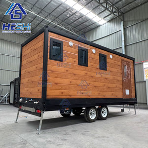 Remolque barato contenedor prefabricado casa pequeña en rueda de acero ligero prefabricado portátil hogar Casas prefabricadas - Product Image 2
