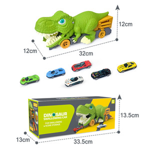 IDS Fun inosaur ranransport rurucks con 6 Alloy ar oys ininosaur evevourer con Car torage at AT y OOP inosaur oys - Product Image 2