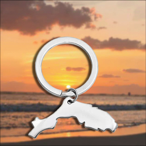 Tùy Chỉnh <span class=keywords><strong>Florida</strong></span> Hình Dạng Bản Đồ Thép Không Gỉ Không Thấm Nước Carabiner Keychain Túi Lưu Niệm & Chìa Khóa Xe Chủ - Product Image 6