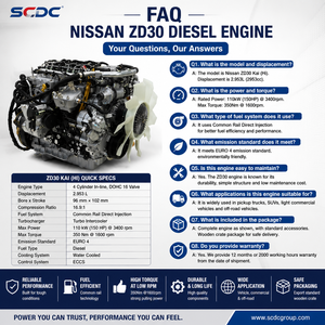 เครื่องยนต์ดีเซลเทอร์โบ SCDC <span class=keywords><strong>นิ</strong></span><span class=keywords><strong>ส</strong></span><span class=keywords><strong>ส</strong></span>ัน ZD30 3.0 ลิตร 150 แรงม้า คอมมอนเรล 110 กิโลวัตต์ แรงบิด<span class=keywords><strong>ส</strong></span>ูง <span class=keywords><strong>ส</strong></span>ำหรับรถ<span class=keywords><strong>กระบะ</strong></span> รถ SUV - Product Image 5
