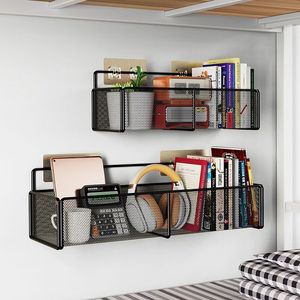 White Metal Wall Mounted <b>Storage</b> <b>Basket</b> Rectangle Easy Installation Kitchen Vegetable Ginger Garlic Holder - Product Image 2