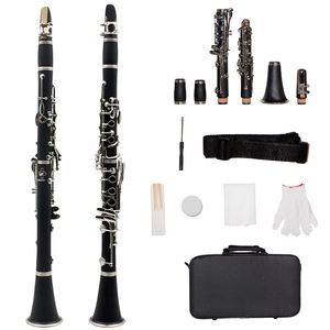 <span class=keywords><strong>Clarinete</strong></span> de alta calidad de Metal profesional directo de fábrica <span class=keywords><strong>clarinete</strong></span> plano B 17 teclas instrumento de rendimiento negro clásico - Product Image 1