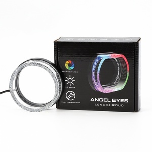 I9 3 pouces RGBW 12V Anneaux lumineux LED multicolores en forme de O pour phares avant, couvercle décoratif pour lentille de projecteur - Product Image 4