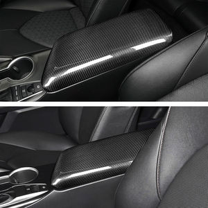Shasha <span class=keywords><strong>sec</strong></span> en Fiber de carbone accoudoir boîte couvercle supérieur accessoires intérieurs pour Toyota Camry 2018 2019 2020 2021 2022 2023 - Product Image 2