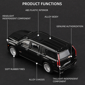 Massdi 1/64 Modelos de Coches de Aleación Land Cruiser LC300 A8L Lexus IS300 Suburban <span class=keywords><strong>Escalade</strong></span> Crown Vehículo Diecast Colección de Juguete - Product Image 2