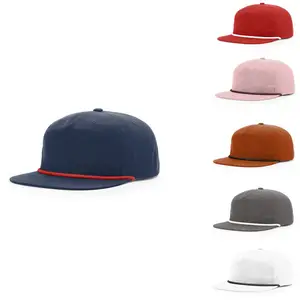 ロープ付き高品質5パネル帽子リチャードソン256ブランク野球スポーツキャップ帽子スナップバックハットデザイナーキャップ