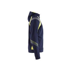 BLAKLADER - 343311588933XXL Sweat à capuche avec zip intégral Bleu marine/Jaune haute visibilité-EAN 7330509595749 HI-VIS WORKWEAR - Product Image 4