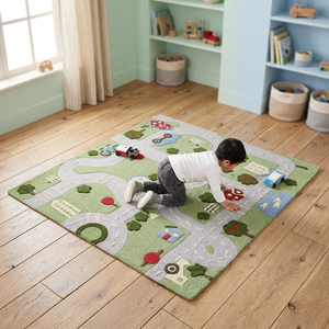 Tapis de luxe fait main en laine, tufté à la main, doux, pour la décoration intérieure et la chambre d'enfant, en promotion au meilleur prix - Product Image 1