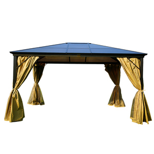 Toit de polycarbonate de <span class=keywords><strong>belvédère</strong></span> en aluminium de luxe extérieur de toit rigide de jardin en métal de cadre en métal de belvédè - Product Image 1