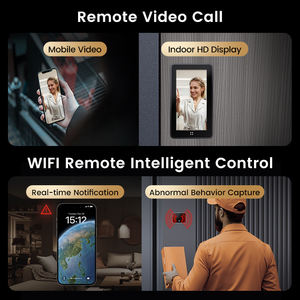 <span class=keywords><strong>Porte</strong></span> <span class=keywords><strong>d</strong></span>'<span class=keywords><strong>entrée</strong></span> principale moderne en alliage <span class=keywords><strong>d</strong></span>'aluminium M8 avec caméras de sécurité extérieures pour application extérieure - Product Image 4