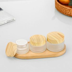 Frascos de Vidrio con Tapa de Bambú Ecológicos de Alta Gama de 5g-200g para Cosméticos, Cuidado de la Piel, Crema para Ojos, Loción, Mascarilla Facial, Aceite Esencial, Personalizables - Product Image 4