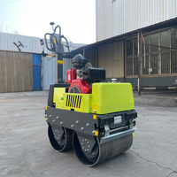 Rouleau compresseur routier de 0,5 à 0,6 tonne, mini-rouleau vibratoire à double tambour, à moteur diesel, pour asphalte, à conducteur marchant