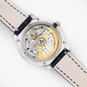 นาฬิกาข้อมืออัตโนมัติแบบกลไกสำหรับทุกเพศ ดีไซน์หรูหรา ประดับด้วยโมอิสซาไนต์ สายขนาด 20 มม. พร้อมฟังก์ชั่นแสดงพลังงานสำรอง วันและกลางคืน - Product Image 4