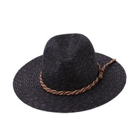 Topi Jerami Alami Gaya Jazz Retro Estetika Old Money Unisex Gaya Koboi Pelindung Matahari Liburan Panama Topi Anyaman
