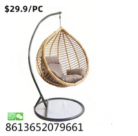 Oeuf debout chaise balançoire oreiller noir chaises suspendues simple patio balançoires balcon plafond coussin à bascule