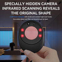 Détecteurs de caméras cachées-Détecteurs anti-espion portables avec éclairage LED et alarme de détection infrarouge Dispositif de détection de caméra espion