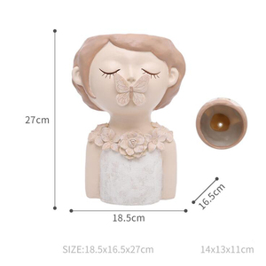 Maceta con Forma <span class=keywords><strong>de</strong></span> Busto <span class=keywords><strong>de</strong></span> <span class=keywords><strong>Dama</strong></span> Estilo Griego Romano, Estatua Femenina <span class=keywords><strong>de</strong></span> Poliresina, Maceta <span class=keywords><strong>para</strong></span> Decoración del Hogar y Jardín - Product Image 4