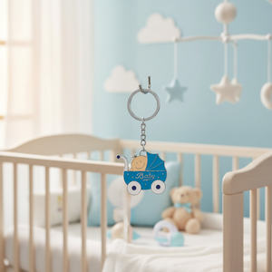 Portachiavi in peluche blu cielo, prodotto singolo senza scatola - Product Image 2