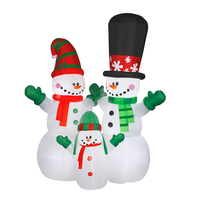 Décoration de jardin gonflable professionnelle pour l'extérieur, décoration de Noël gonflable, bonhomme de neige gonflable pour toute la famille