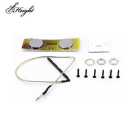 Pédale d'accordeur LED chromatique 2 bandes avec égaliseur 3 bandes et préampli à effets de basse actif pour guitare basse active