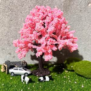 Árbol de Cerezo en Flor de Plástico Hecho a Mano para Dioramas y Maquetas Ferroviarias, Decoración DIY para el Hogar - Product Image 2