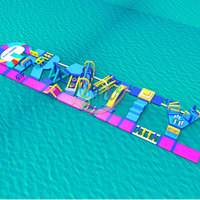 Parc aquatique gonflable grand commercial gonflable flottant jeu d'eau lettre parc aquatique
