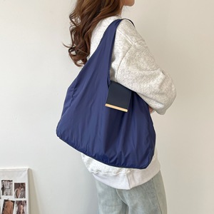 Sac de courses pliable portable en nylon, sac d'épicerie avec cordon de serrage, imperméable, pour sports de plein air, personnalisable, sac de courses recyclable - Product Image 1