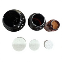 Bouteille vide en PET ambré de 50 ml, 100 ml, 120 ml, 250 ml, 300 ml, qualité alimentaire, pour vitamines, médicaments, capsules, bouteille à large ouverture avec CRC