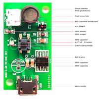 Module d'atomisation pour humidificateur avec interface micro USB DC5V, ventilateurs lumineux colorés, carte de commande