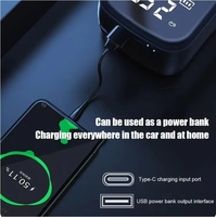 Pompe électrique portable sans fil pour gonfler les pneus de voiture (charge 1800*2mAh) équipée de la fonction Power Bank