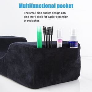Negative Ion Portable Travel Memory Foam Lash Microfibre Polyester Neck Traction <b>Eyelash</b> Cervical Luxury Beauty Hilton Pillow - Product Image 3