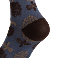 Femmes Designer Jacquard Coton Crew Longueur Chaussettes Motif Floral En Relief Pour Printemps Automne Usage Quotidien Chaussettes Tricotées